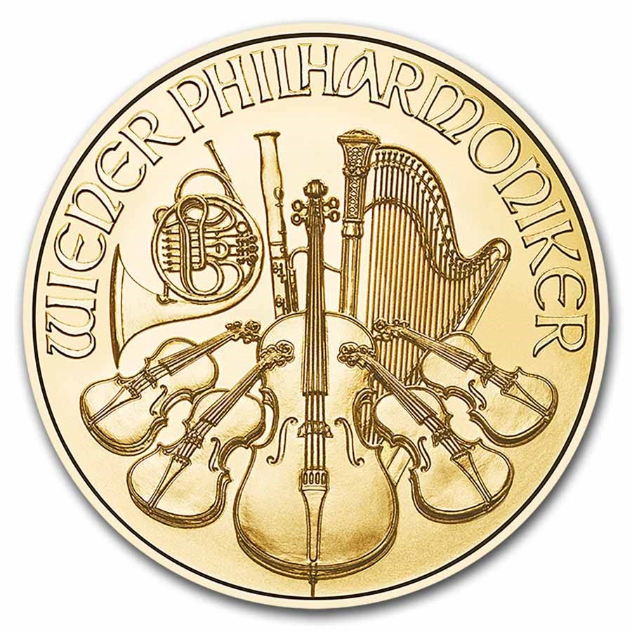 2025 Austria 1/4 oz Gold Philharmonic BU