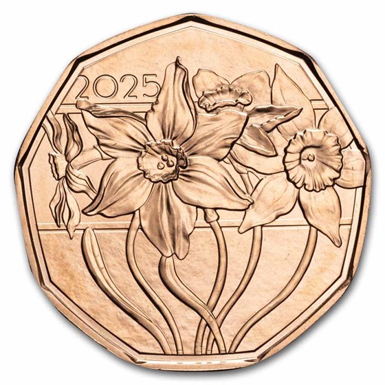 2025 Austria Copper €5 Easter Narcissus 2025 Austria Copper €5 Easter Narcissus