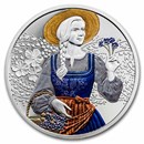 2025 Austria Proof Silver Tradition and Trendy: Linen (Box/COA)