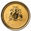 2025 Barbados 1/10 oz Gold Trident BU