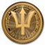 2025 Barbados 1 oz Gold Trident BU