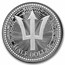 2025 Barbados 1 oz Silver Trident BU