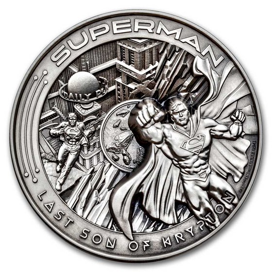 2025 Barbados 10 oz Silver Antique Superman (w/ Box & COA) 2025 Barbados 10 oz Silver Antique Superman (w/ Box & COA)