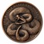 2025 Benin 1 kilo Copper Antique Atélier P. De Greef; Snake