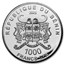 2025 Benin 1 oz Silver Golden Darkness of Egypt; Bastet