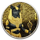 2025 Benin 1 oz Silver Golden Darkness of Egypt; Bastet