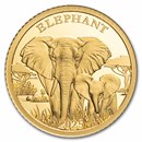 2025 Burundi 1/2 Gram Gold Elephant Proof (In Blister Pack)