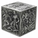 2025 Burundi 1 kilo Silver Antique Greek Gods Cube Shaped Coin