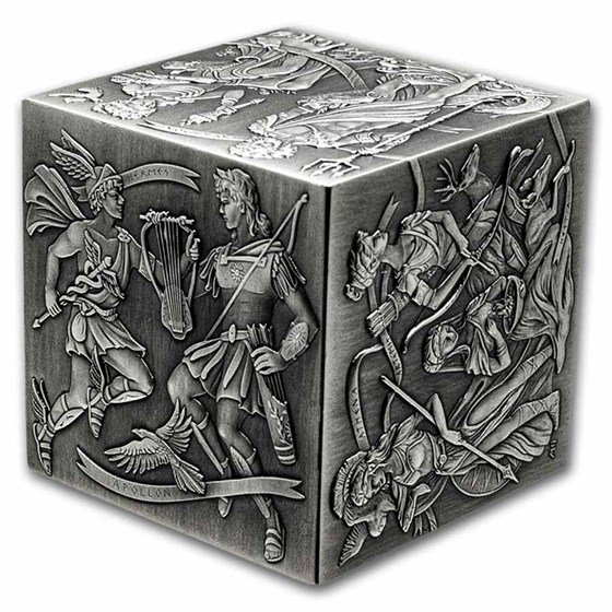 2025 Burundi 1 kilo Silver Antique Greek Gods Cube Shaped Coin 2025 Burundi 1 kilo Silver Antique Greek Gods Cube Shaped Coin