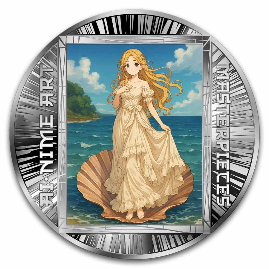 2025 Cameroon 1/2 oz Silver AI•NIME Art: Birth of Venus