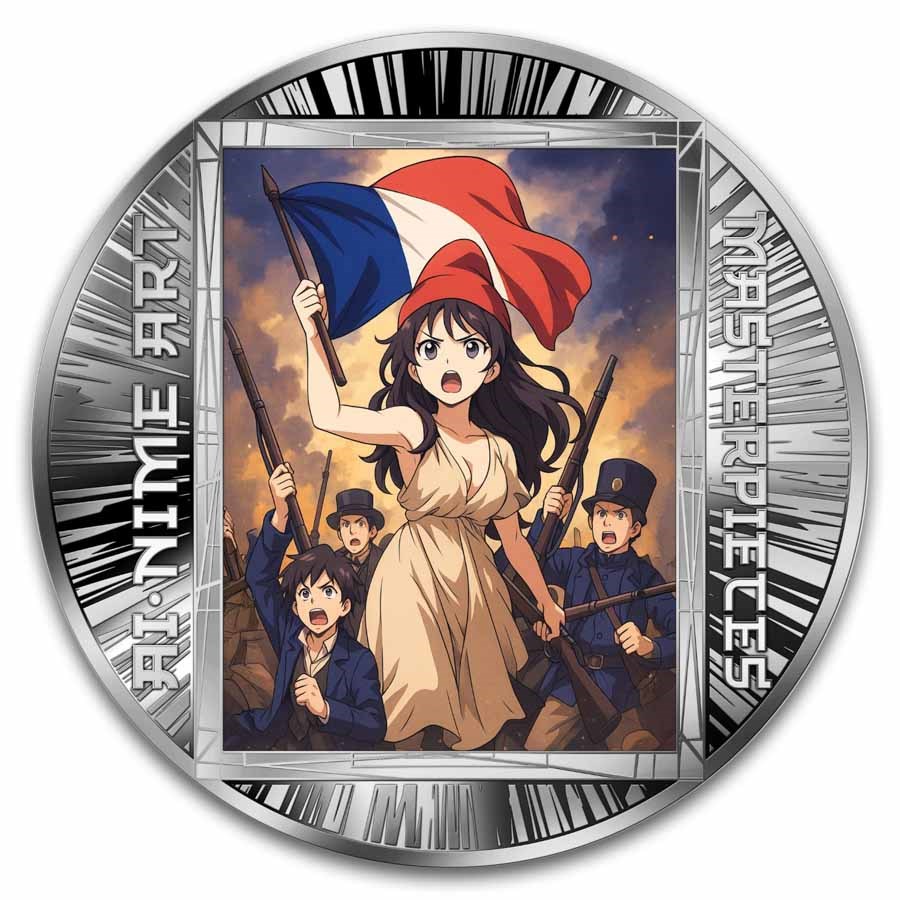 2025 Cameroon 1/2 oz Silver AI•NIME Liberty Leading the People