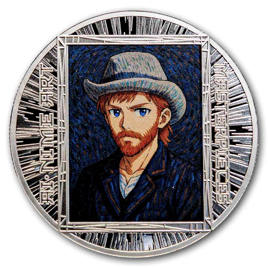 2025 Cameroon 1/2 oz Silver Self-Portrait with Grey Felt Hat