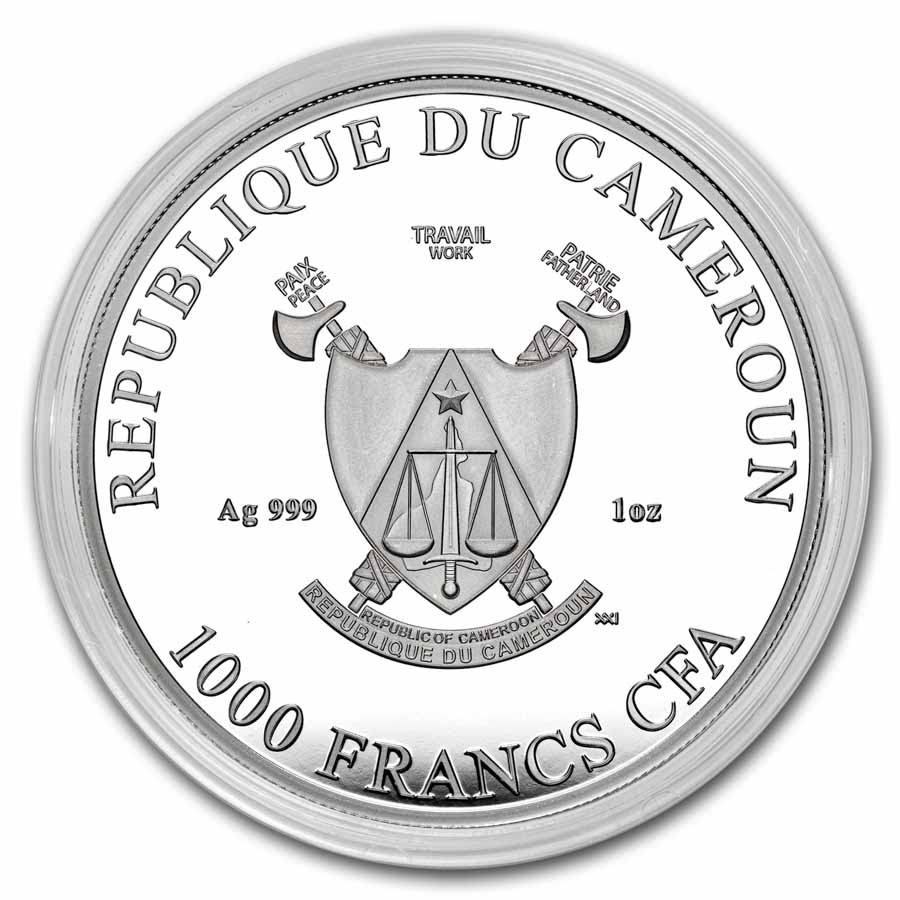 2025 Cameroon 1 oz Silver Celestial Beauty: The Three Graces BU