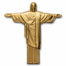 2025 Cameroon 1 oz Silver Gilded Christ the Redeemer 3D Shaped