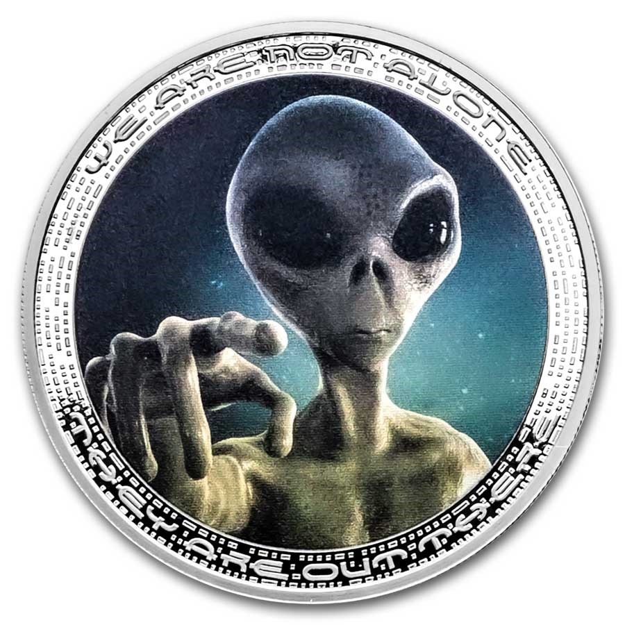 2025 Cameroon 1 oz Silver UFO & Aliens: Alien Face