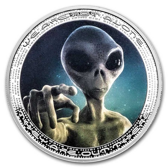 2025 Cameroon 1 oz Silver UFO & Aliens: Alien Face 2025 Cameroon 1 oz Silver UFO & Aliens: Alien Face