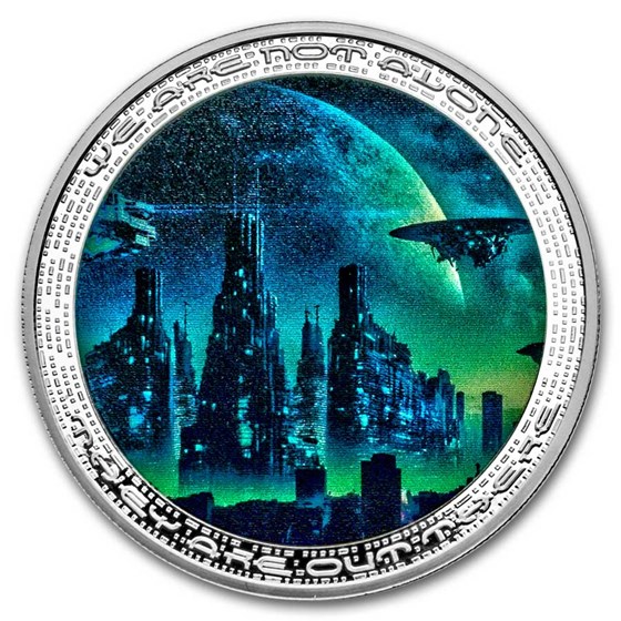 2025 Cameroon 1 oz Silver UFO & Aliens: Alien World and UFO