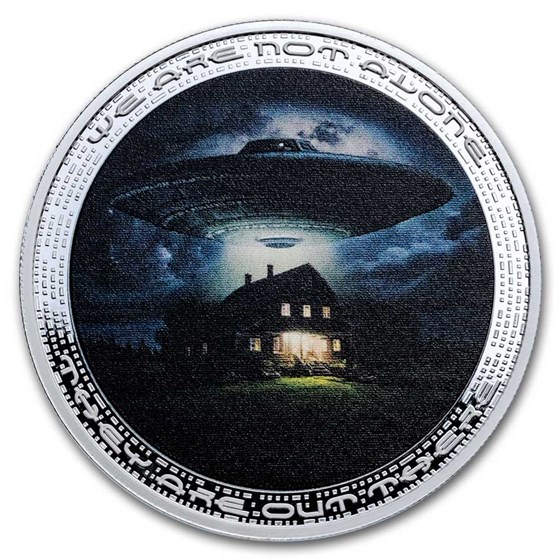 2025 Cameroon 1 oz Silver UFO & Aliens: UFO Above Farm 2025 Cameroon 1 oz Silver UFO & Aliens: UFO Above Farm