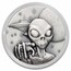 2025 Cameroon 2 oz Silver Antique UFO & Aliens: Alien Face (Coin)