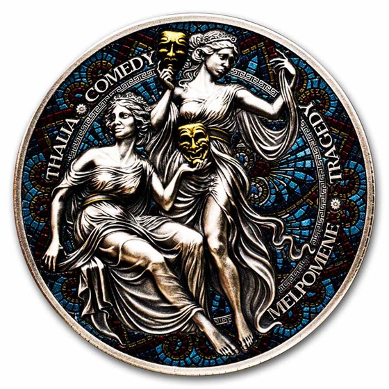 2025 Cameroon 2 oz Silver The Nine Muses: Melpomene & Thalia 2025 Cameroon 2 oz Silver The Nine Muses: Melpomene & Thalia