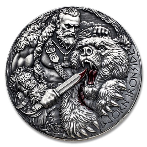 2025 Cameroon 2 oz Silver Way to Valhalla: Björn Ironside 2025 Cameroon 2 oz Silver Way to Valhalla: Björn Ironside
