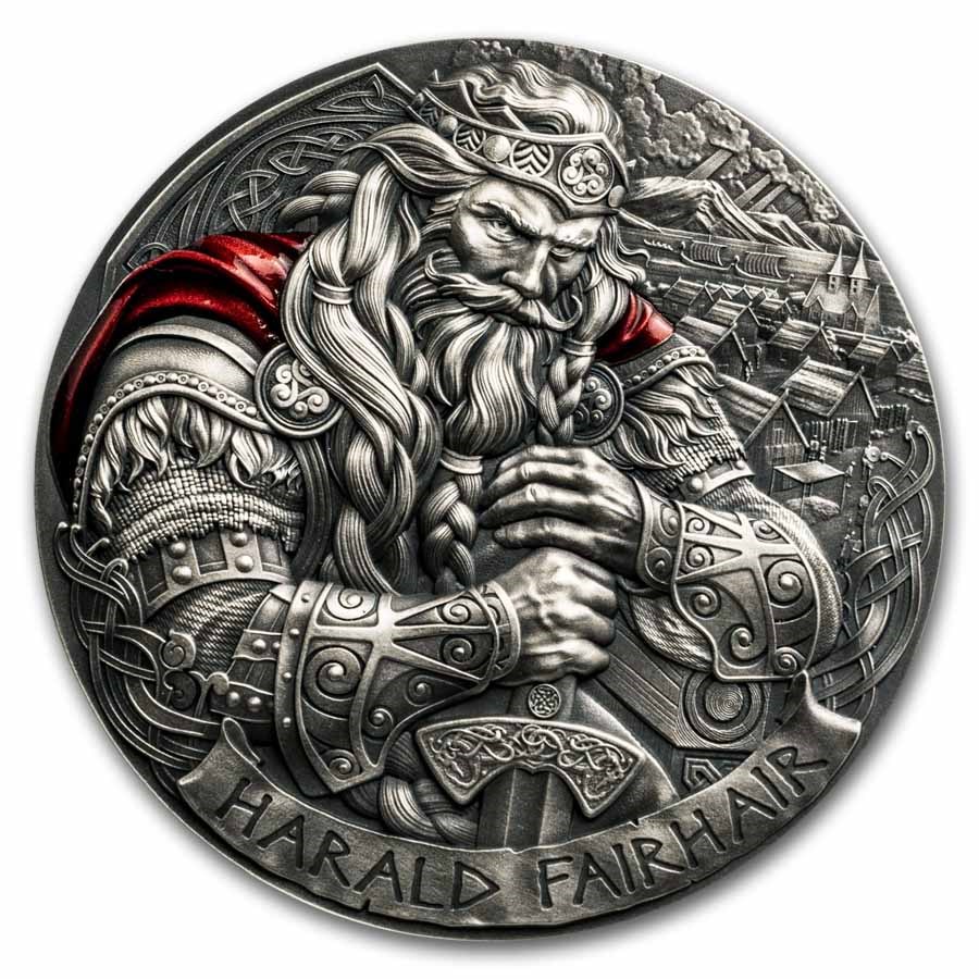 2025 Cameroon 2 oz Silver Way to Valhalla: Harald Fairhair