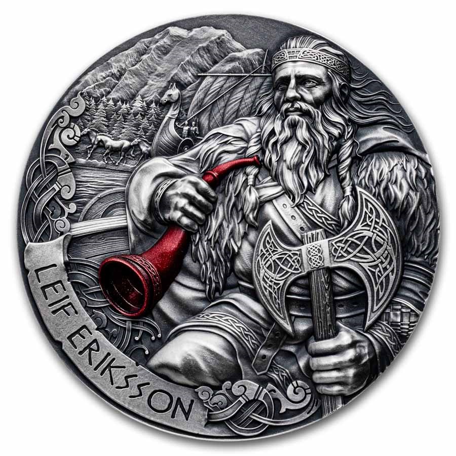 2025 Cameroon 2 oz Silver Way to Valhalla: Leif Eriksson