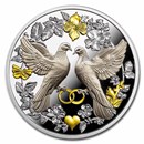 2025 Cameroon Silver Proof Wedding Doves Coin (With Box and COA)