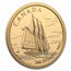 2025 Canada 1/2 oz Gold $200 Tall Ships: Three-masted Schooner