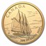 2025 Canada 1/2 oz Gold $200 Tall Ships: Three-masted Schooner