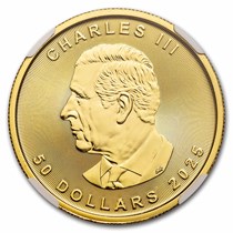 Buy 2025 Canadian 1 oz Gold Maple Leaf MS-69 NGC ER | APMEX