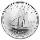 2025 Canada 1 oz Silver 10-Cent Tribute: W Mint Mark Bluenose