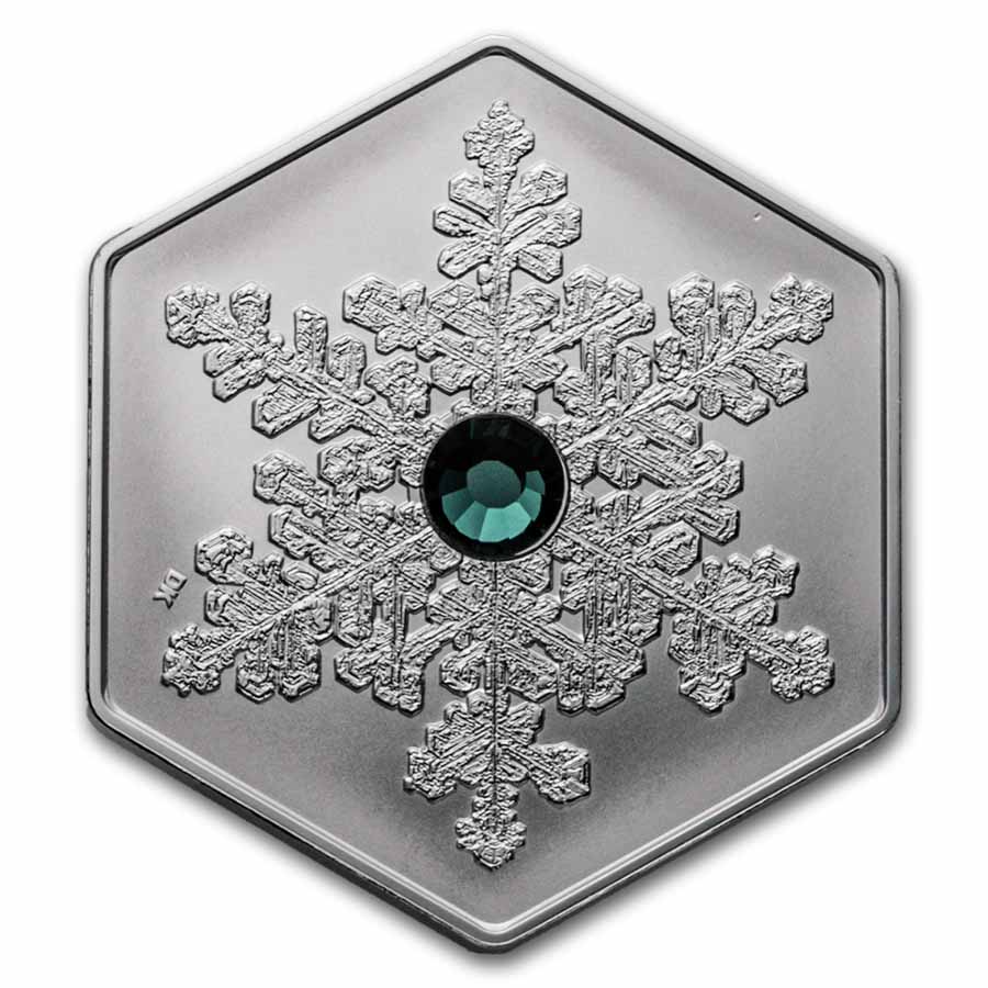 Buy 2025 Canadian 1 oz Silver Emerald Snowflake | APMEX