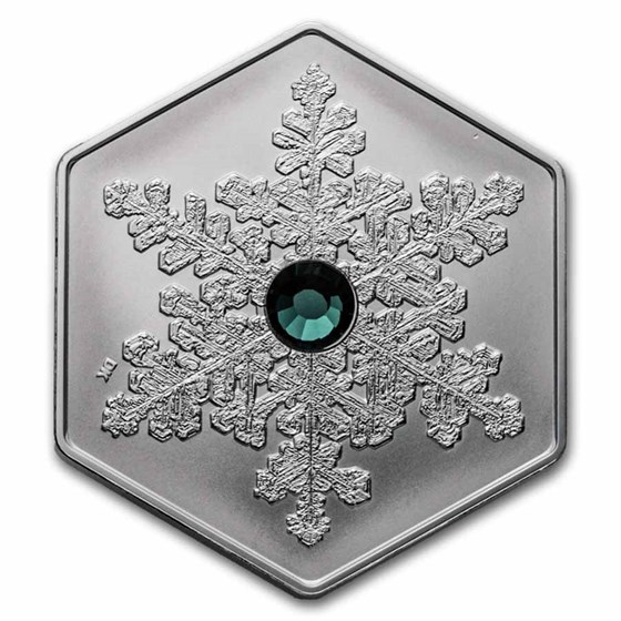 2025 Canada 1 oz Silver $20 Emerald Snowflake (Box/COA)