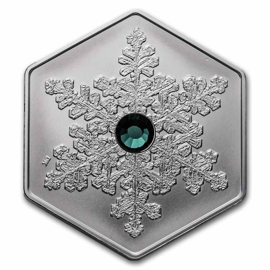 2025 Canada 1 oz Silver $20 Emerald Snowflake (Box/COA)