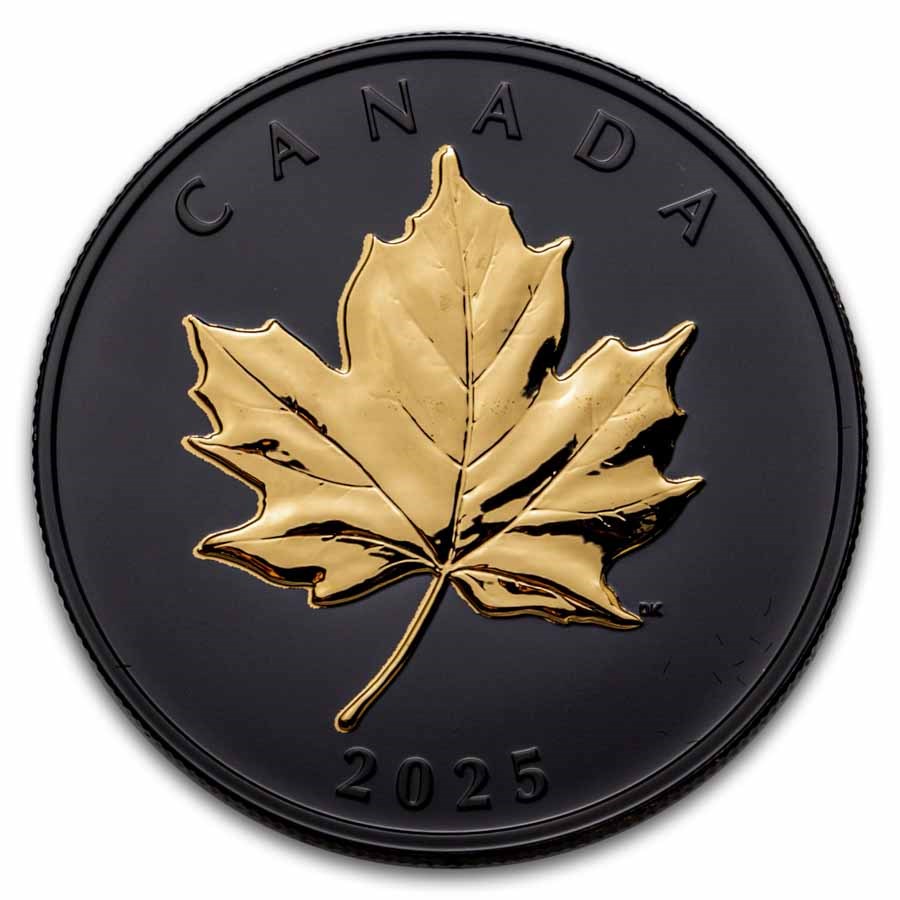 2025 Canada 1 oz Silver $20 Gilded Elegant Maple