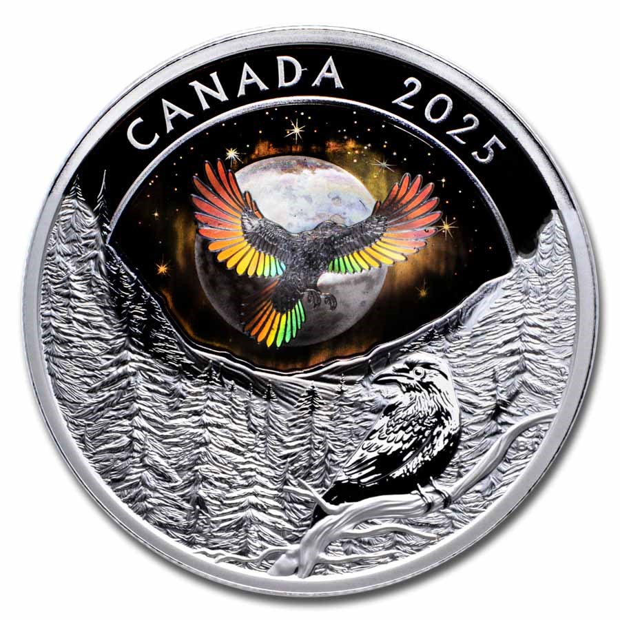 2025 Canada 1 oz Silver $20 Moon Sky: Raven (Box/COA)