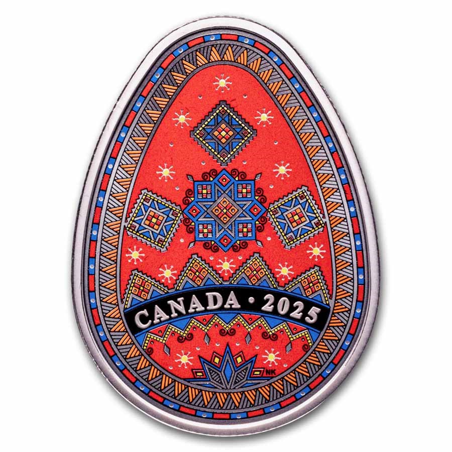 2025 Canada 1 oz Silver $20 Traditional Pysanka
