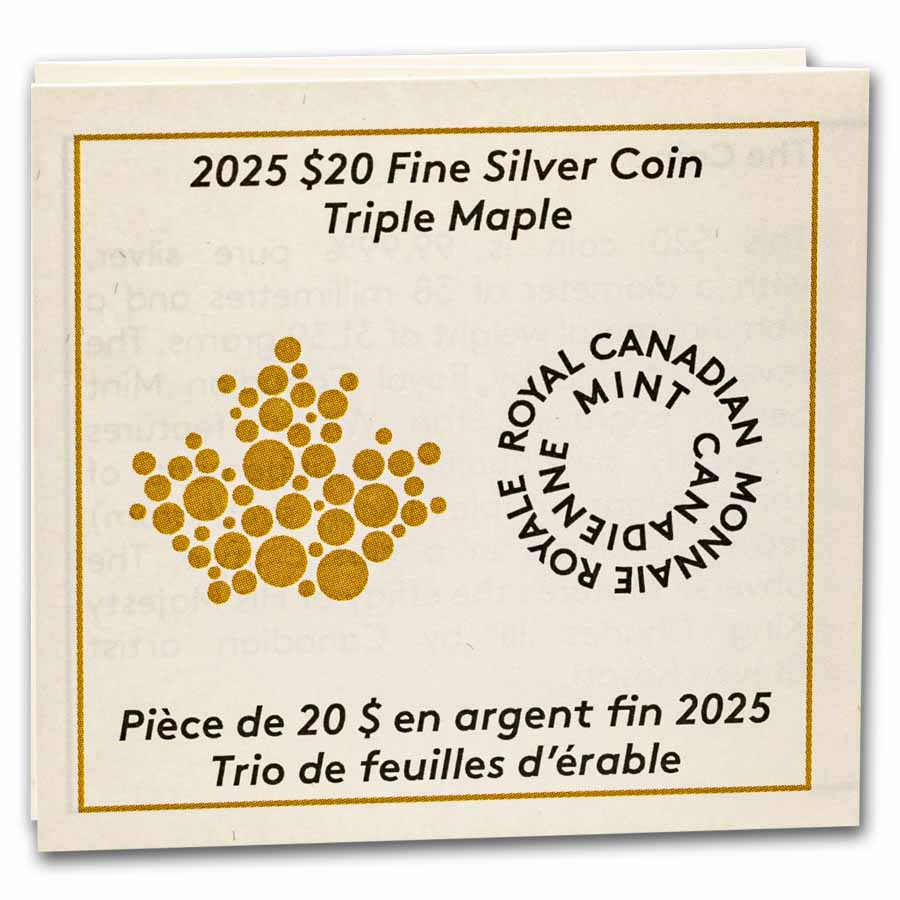 Buy 2025 Canadian 1 oz Silver $20 Triple Maple Leaf | APMEX