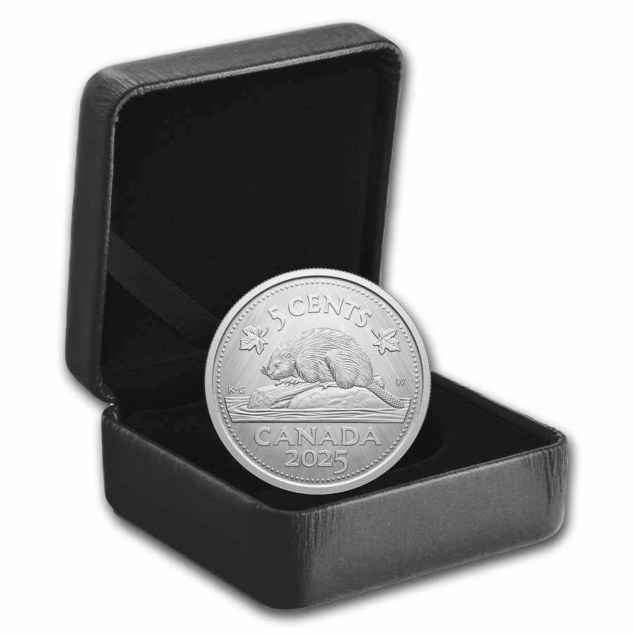 Buy 2025 Canadian 1 oz Silver 5-Cent Tribute W Mint Mark Beaver