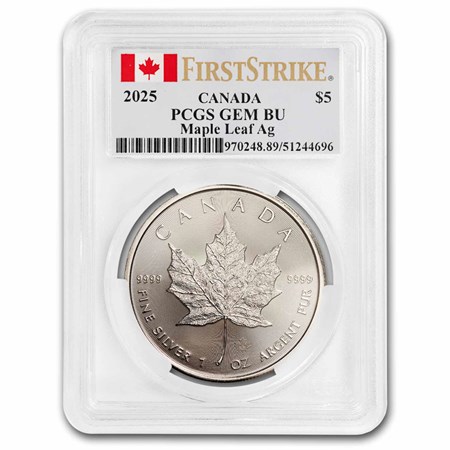 Buy 2025 Canadian 1 oz Silver Maple Gem BU First Strike | APMEX