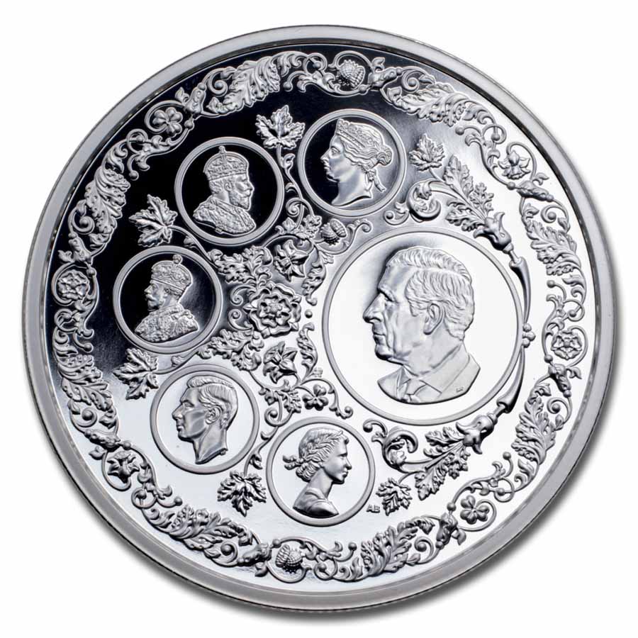 極東の大型銀貨 Silver Crowns of the Far East Buy 2025 Canadian 5 oz Silver Legacy of the Crown | APMEX