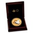 2025 Canada 5 oz Silver Maple Leaves in Motion Yellow Gold Plated