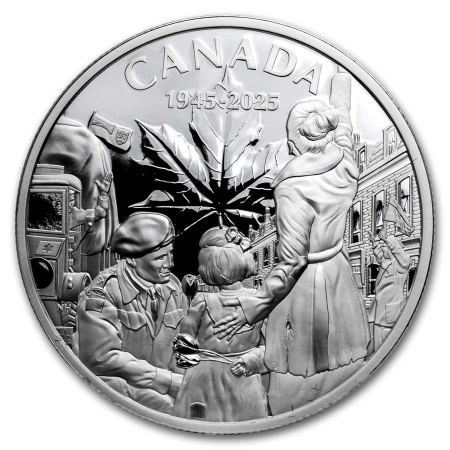 2025 Canada Silver $20 80th Anniv of the End of WWII in Europe
