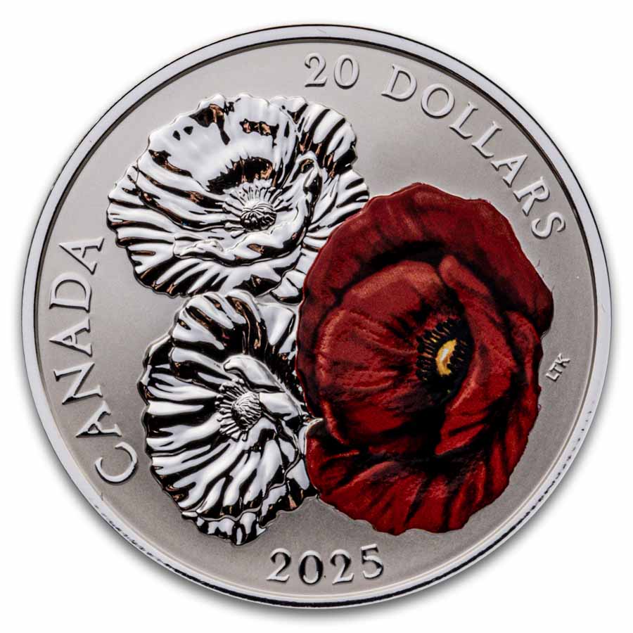 Buy 2025 Canadian Silver $20 Remembrance Day Proof | APMEX