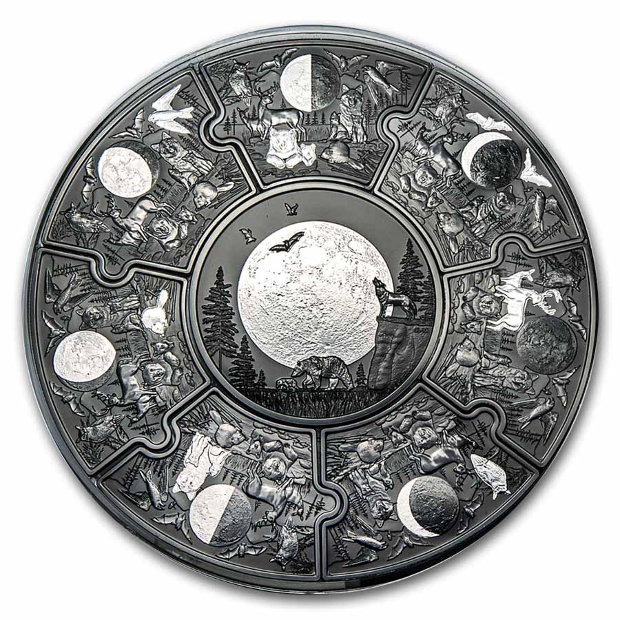 2025 Canada Silver Moon Phases Puzzle Coin Set