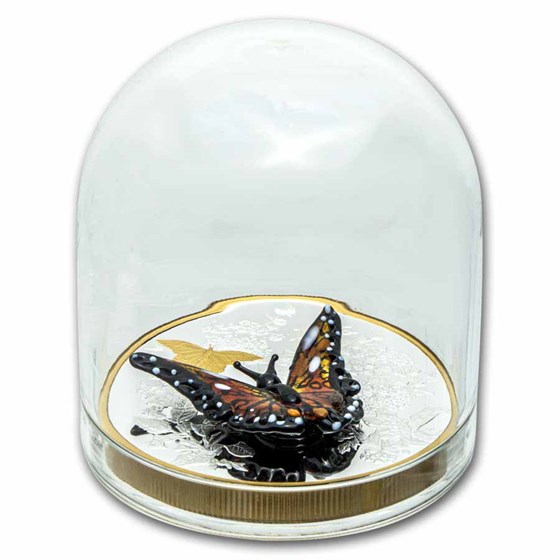 2025 Canada Silver Murano Monarch Butterfly (Box/COA) 2025 Canada Silver Murano Monarch Butterfly (Box/COA)
