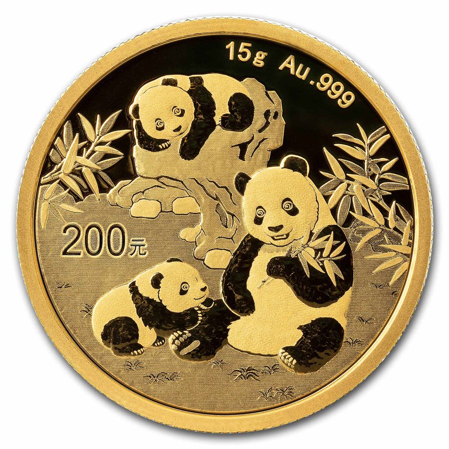 2025 China 15 gram Gold Panda BU (Sealed)