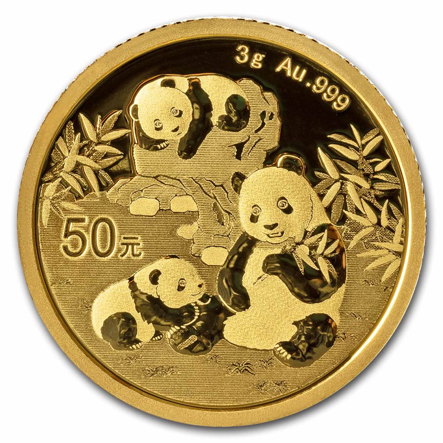 2025 China 3 gram Gold Panda BU (Sealed)