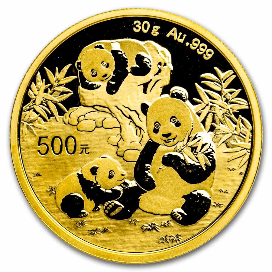 2025 China 30 gram Gold Panda BU (Unsealed)